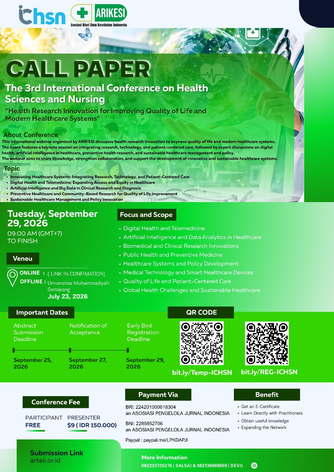 The 3rd International Conference on Health Sciences and Nursing